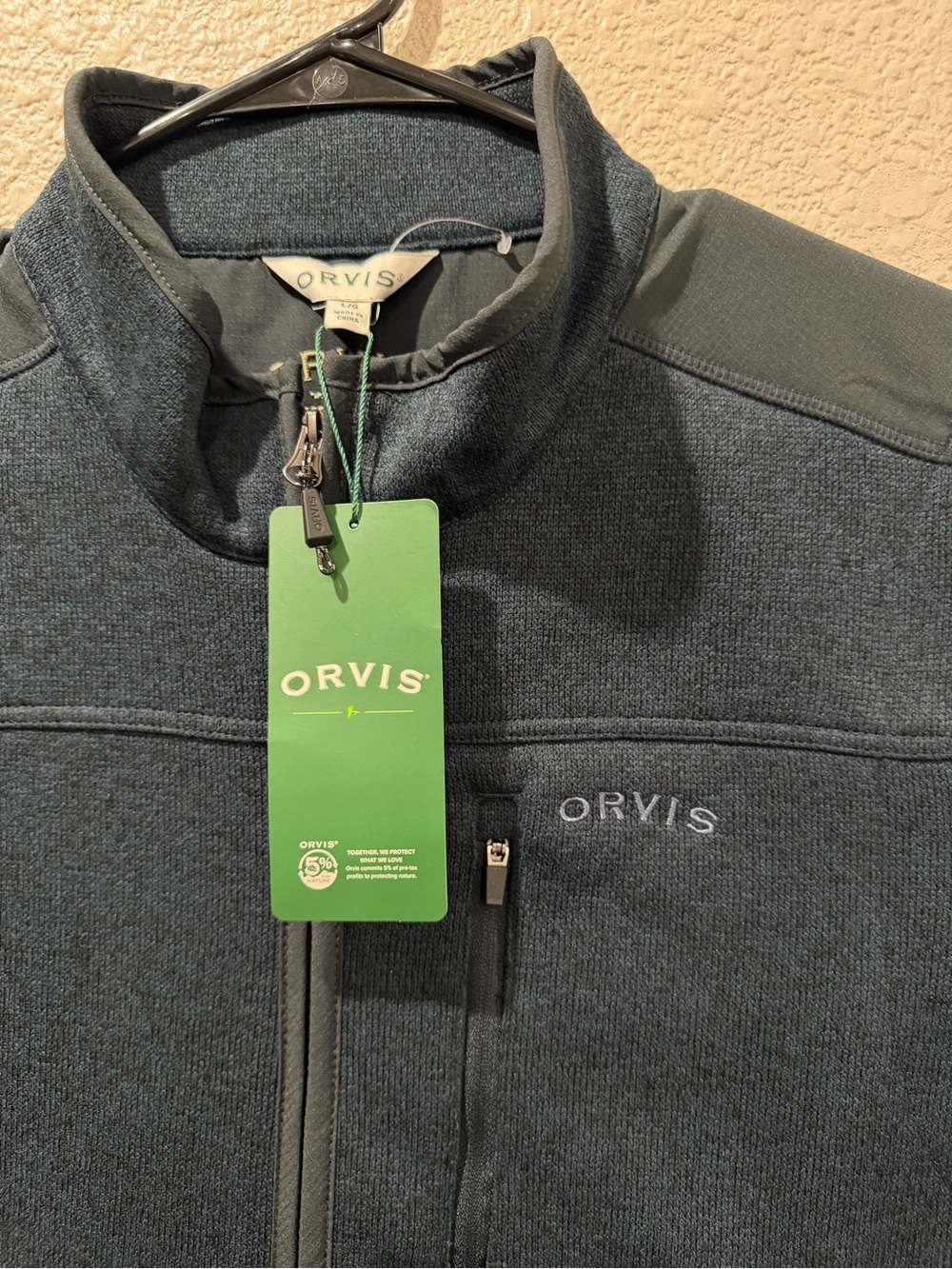 Orvis Men’s Charcoal Full-Zip Performance Jacket